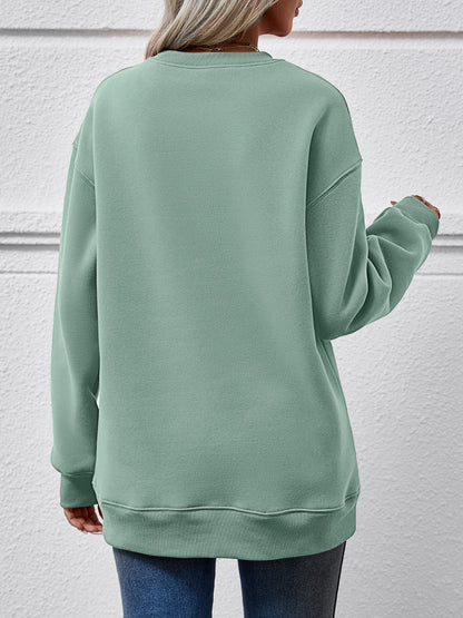 Letter Graphic Dropped Shoulder Sweatshirt