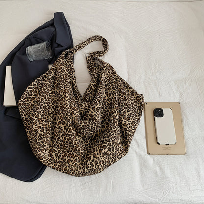 Leopard Polyester Tote Bag