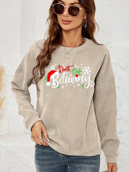 DON'T STOP BELIEVING Graphic Sweatshirt