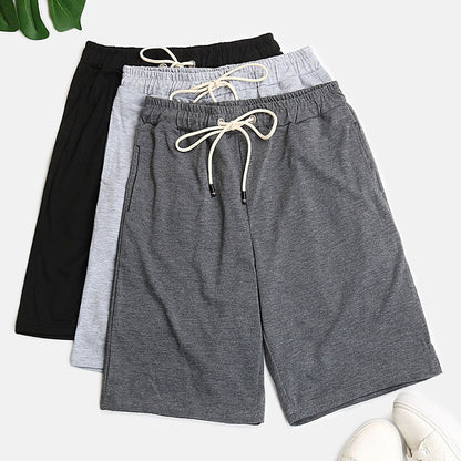 Perfee Drawstring Waist Three-Piece Shorts Set