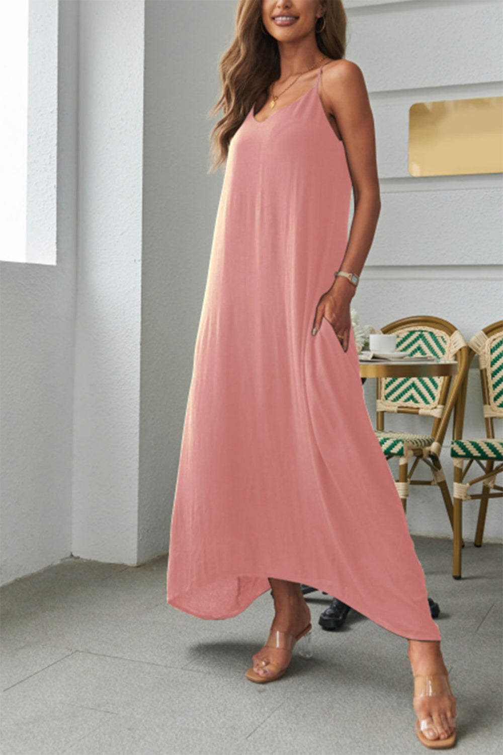 Devine Spaghetti Strap Maxi Dress