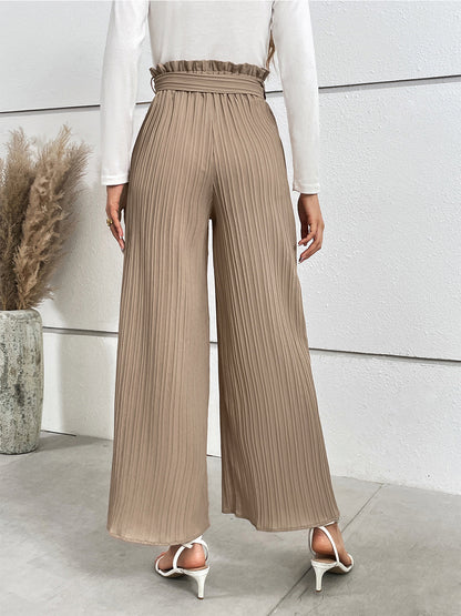 Honey Tied Wide Leg Long Pants