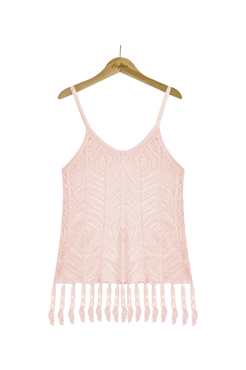 Openwork Fringe Hem Sleeveless Cover Up