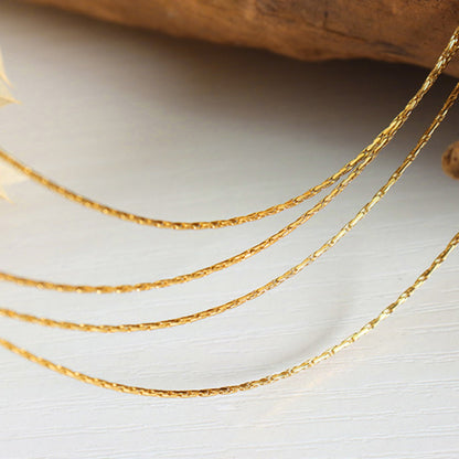 18K Gold-Plated Multi-Layer Clavicle Chain Necklace