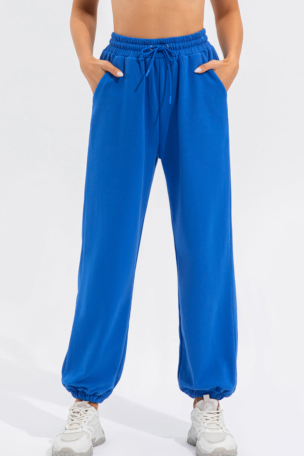 Drawstring Active Pants with Pockets