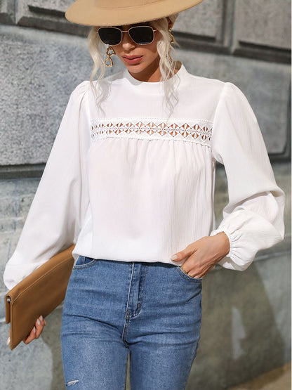 Honey Round Neck Puff Sleeve Blouse