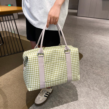 Houndstooth Canvas Travel Bag