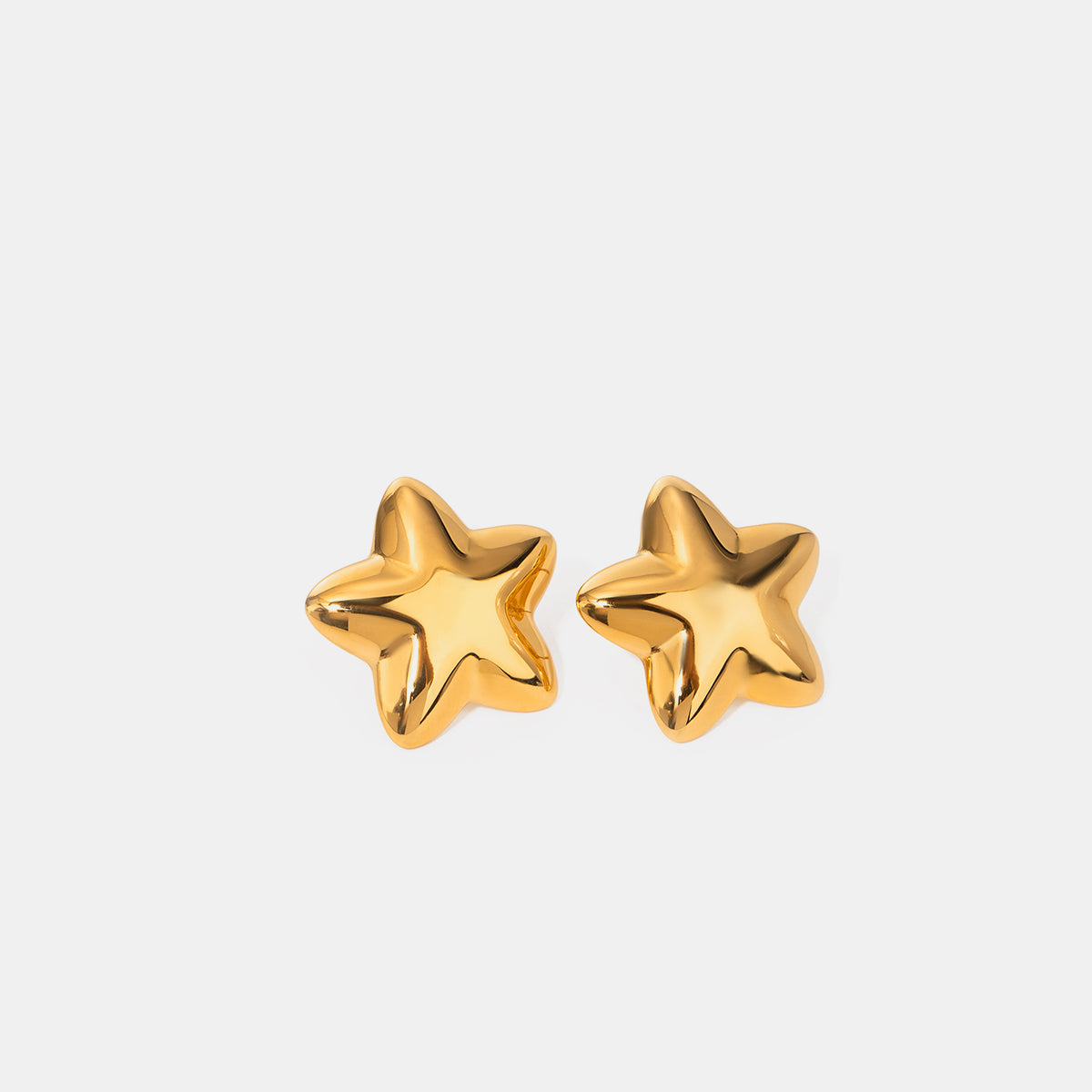 Stainless Steel Star Stud Earrings