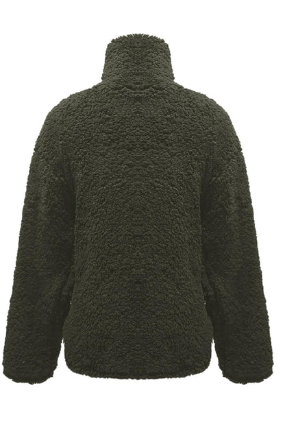 Fuzzy Turtleneck Long Sleeve Sweatshirt