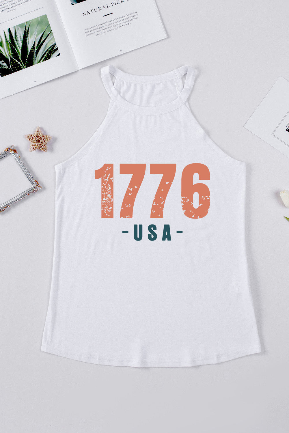 1776 USA Round Neck Tank