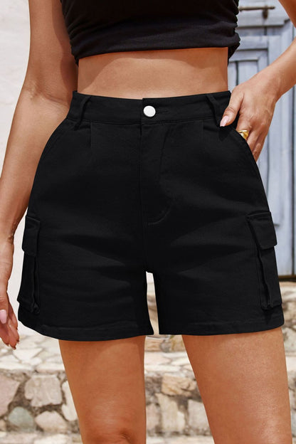 Mandy Pocketed High Waist Shorts