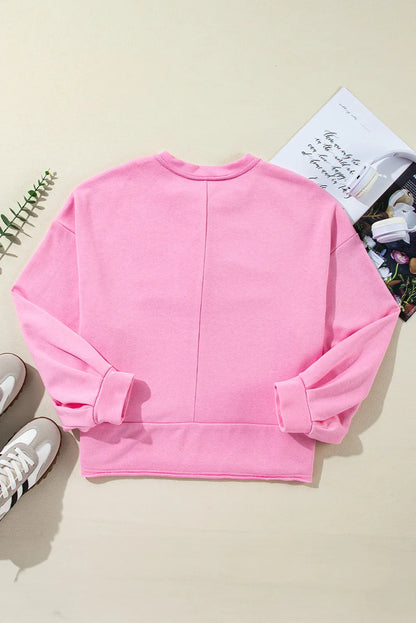 Half Button Long Sleeve Sweatshirt