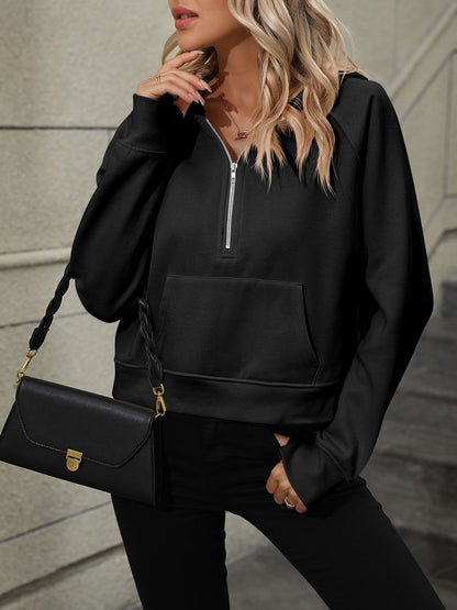 Mandy Half Zip Long Sleeve Sweatshirt