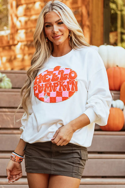 Graphic Round Neck Long Sleeve Sweatshirt