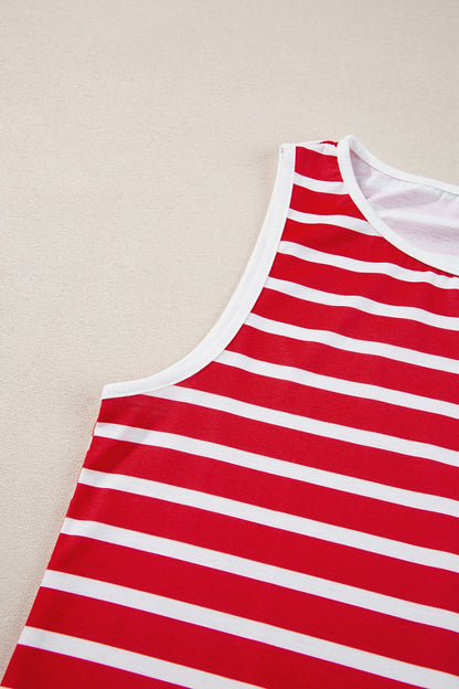 US Flag Round Neck Tank