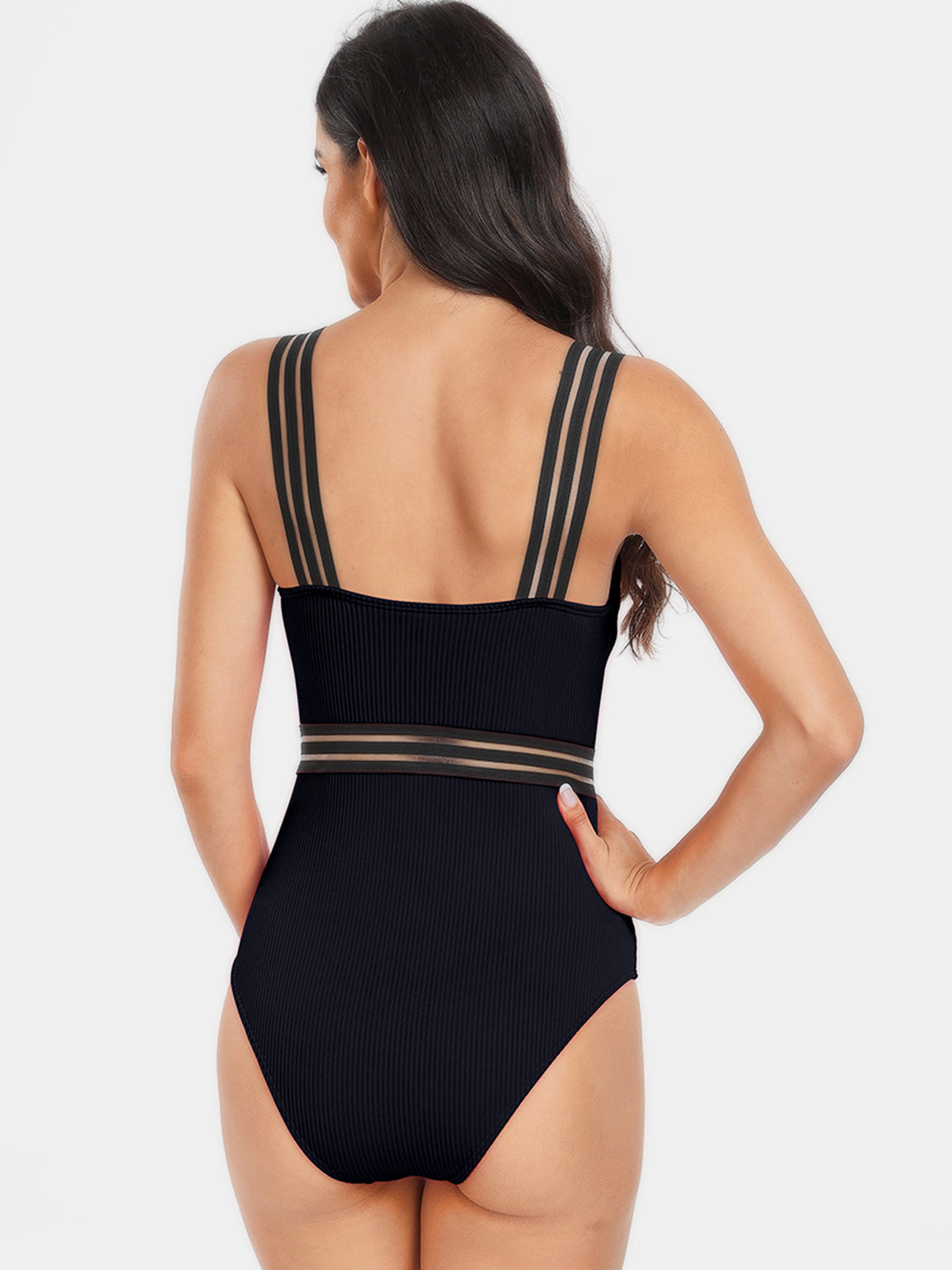 V-Neck One-Piece Swimwear