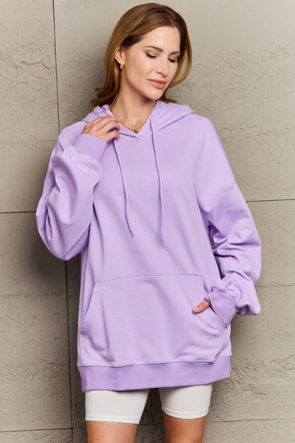 Full Size Drawstring Long Sleeve Hoodie