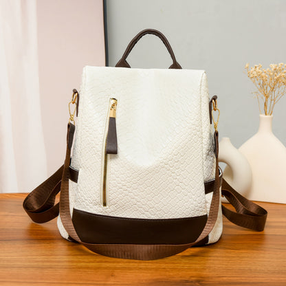 PU Leather Adjustable Straps Backpack Bag