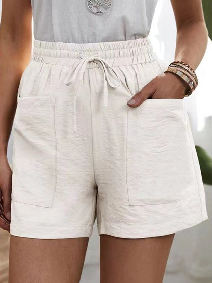 Full Size Drawstring Shorts with Pockets